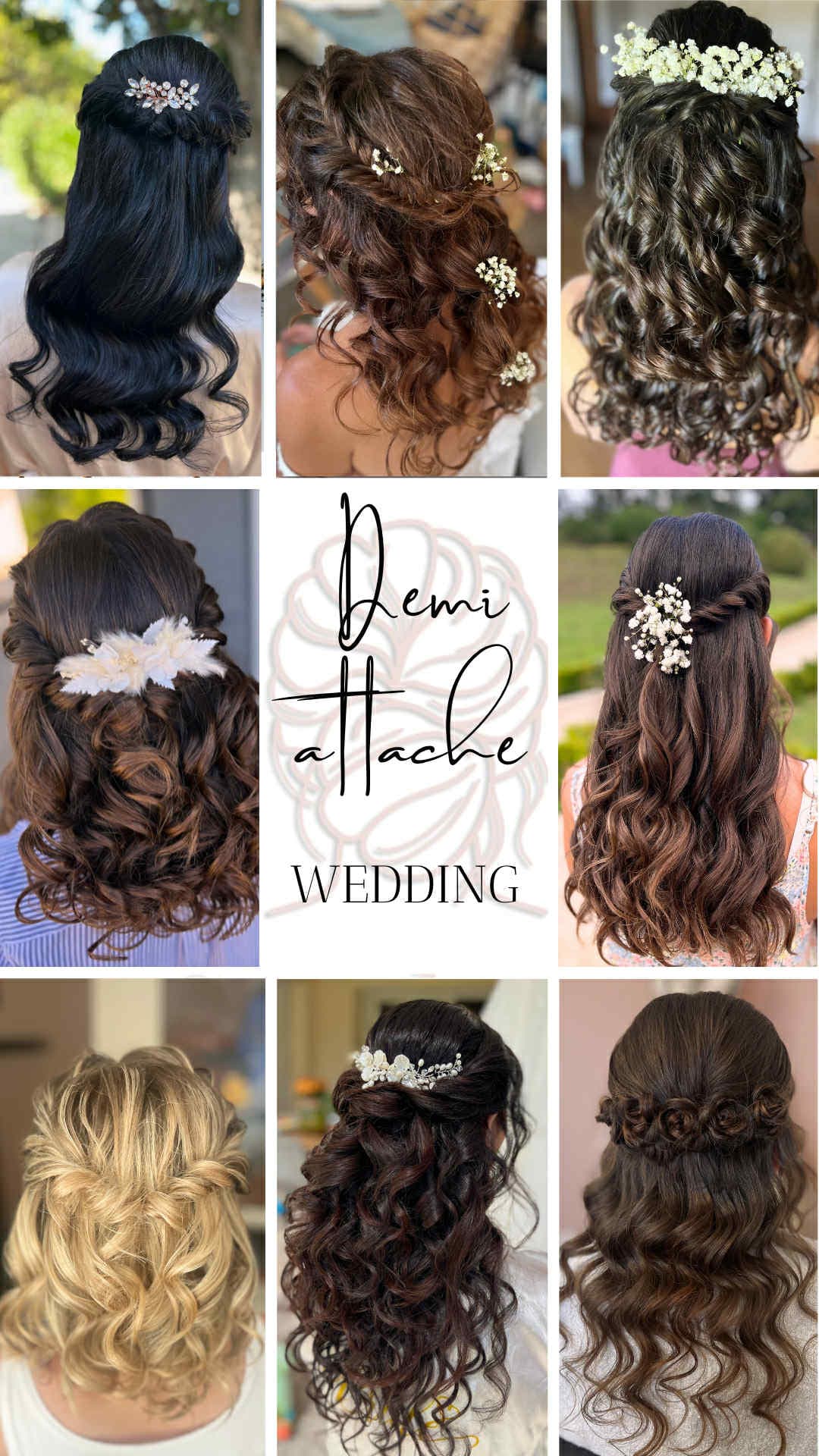 Demi-Attaché élégant pour mariée en Provence - StephyB Coiffure