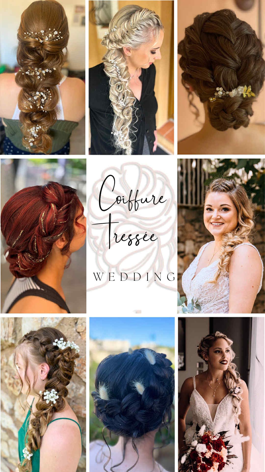 Tresse élégante pour mariée en Provence - StephyB Coiffure